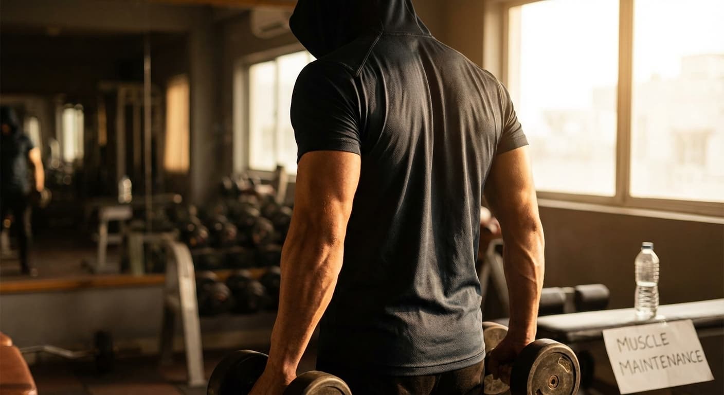 Person doing resistance training to preserve muscle mass while on GLP-1 medication