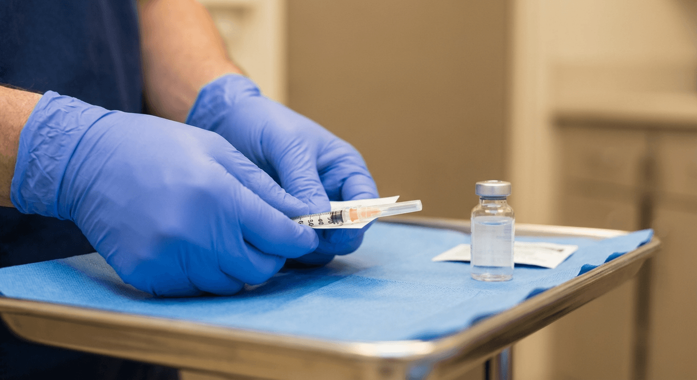 Step-by-step guide showing proper semaglutide subcutaneous injection technique